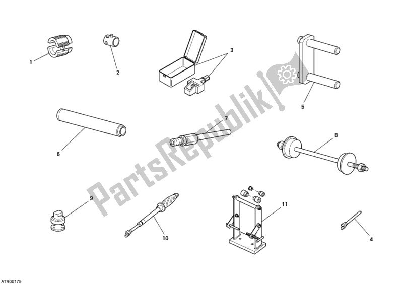 All parts for the Workshop Service Tools, Frame of the Ducati Sportclassic Sport 1000 Single-seat 2006